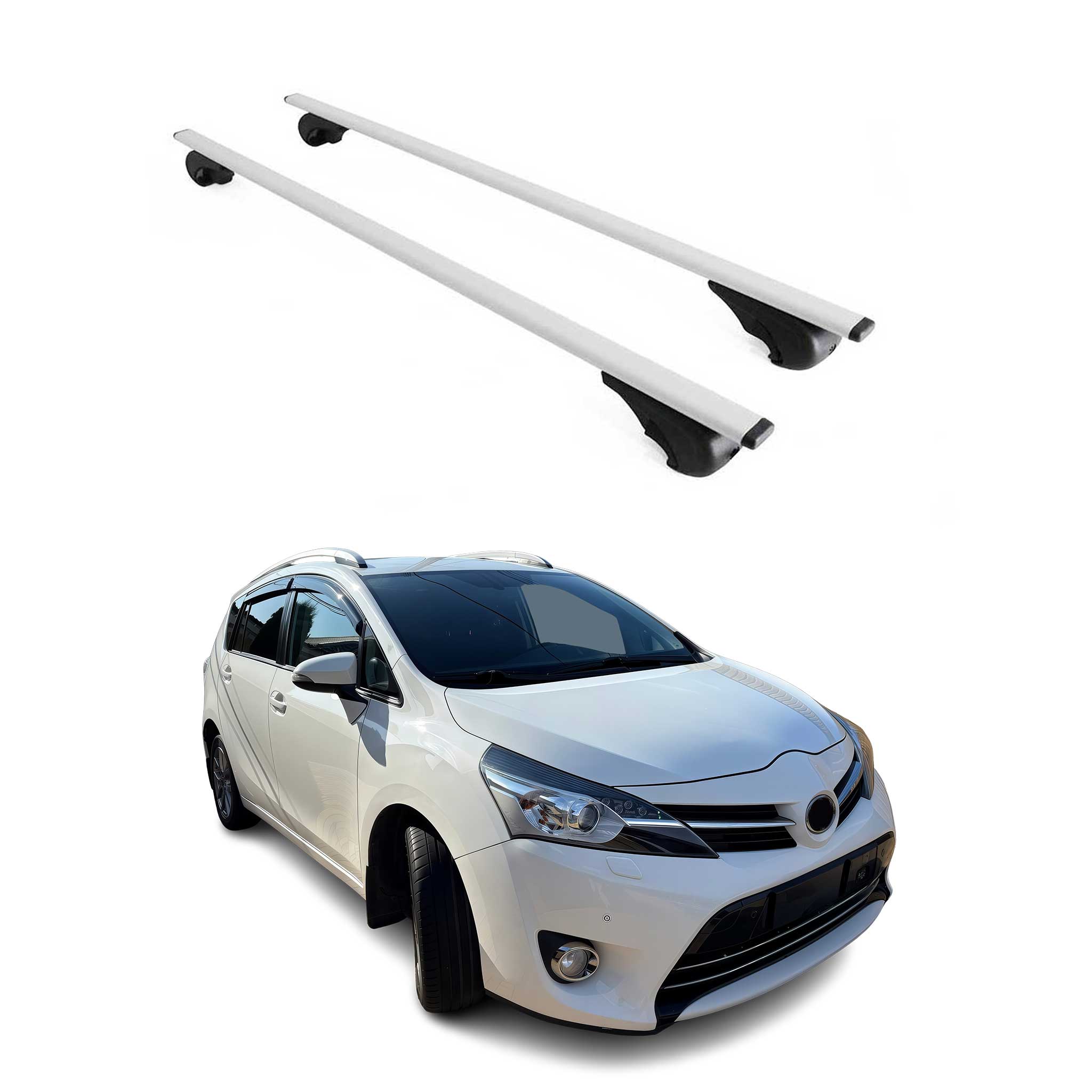 Omac Dachträger Querträger Für Toyota Verso 2009-2018 – Abschließbar – Max. 75 Kg – 2 Stangen Stahl Silber