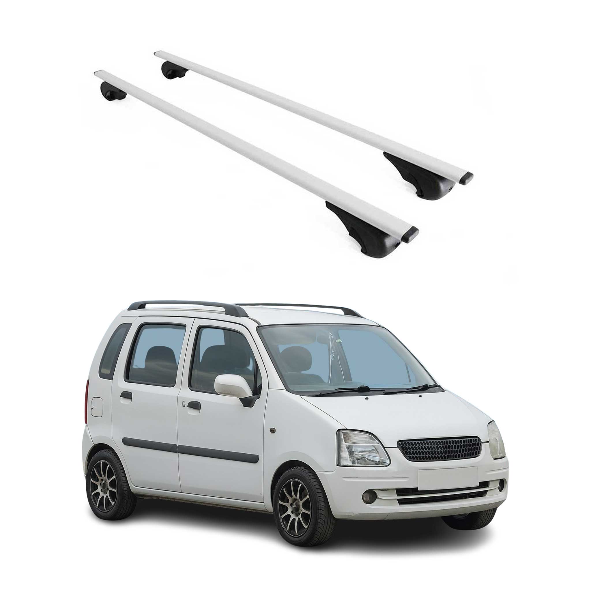 Omac Dachträger Querträger Für Opel Agila I Ii 2000-2014 – Abschließbar – Max. 75 Kg – 2 Stangen Stahl Silber