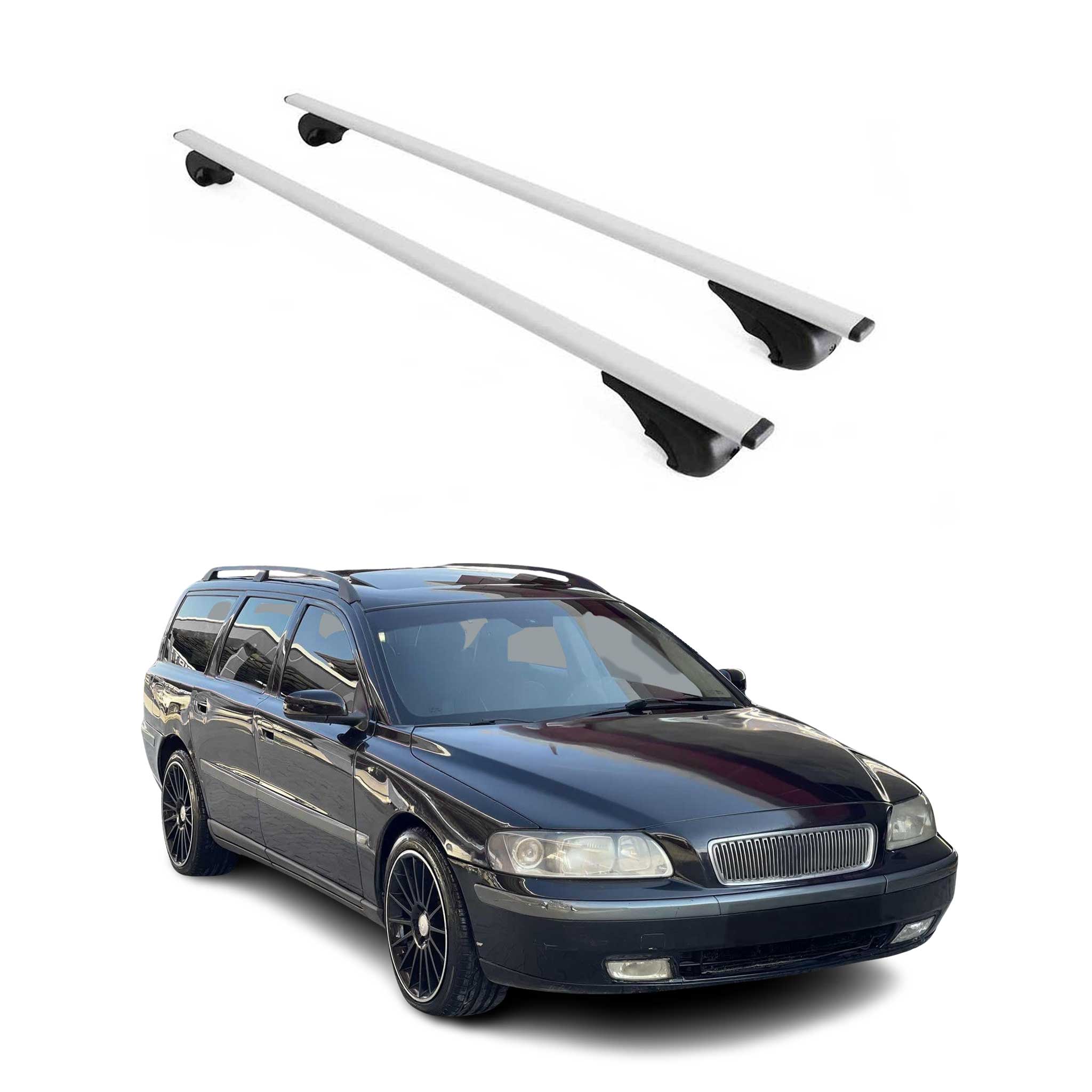 Omac Dachträger Querträger Für Volvo V70 Ii 2000-2007 – Abschließbar – Max. 75 Kg – 2 Stangen Stahl Silber