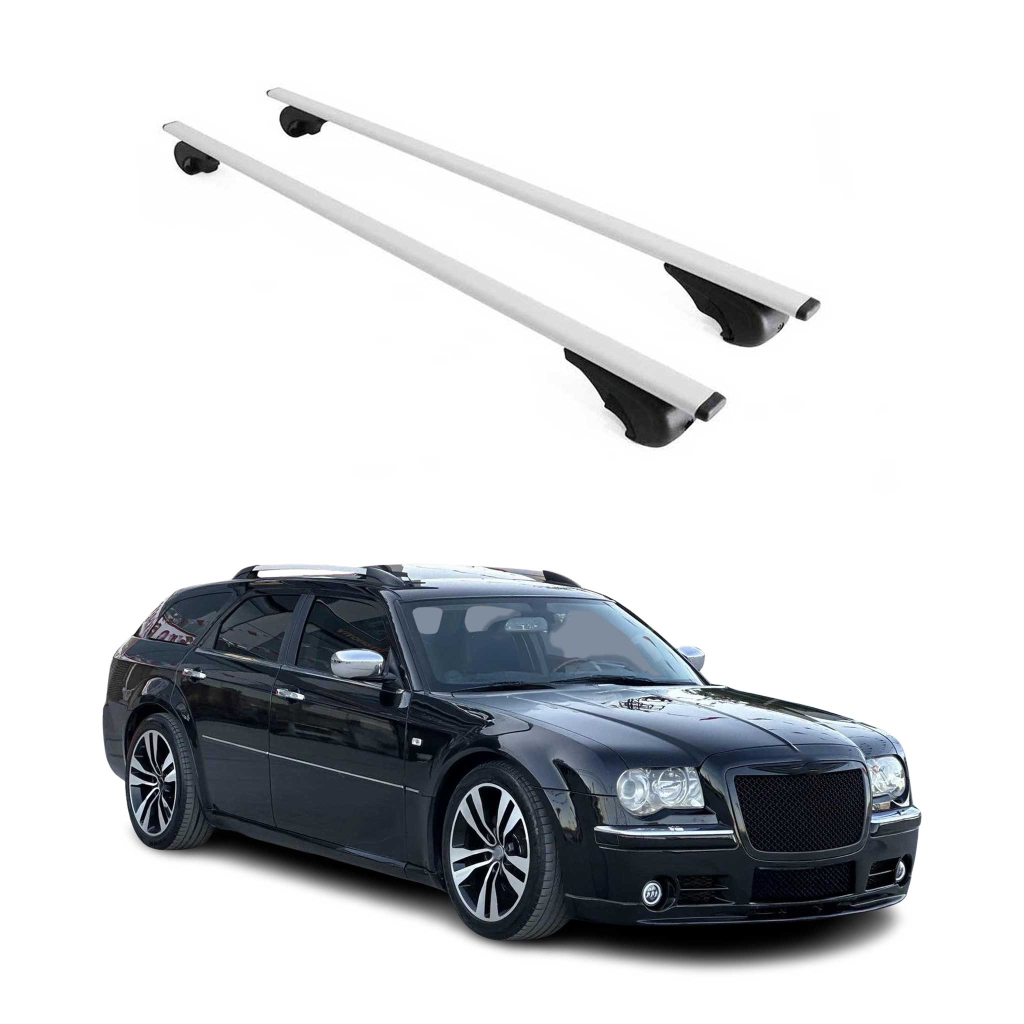 Omac Dachträger Querträger Für Chrysler 300c Touring 2004-2010 – Abschließbar – Max. 75 Kg – 2 Stangen Stahl Silber