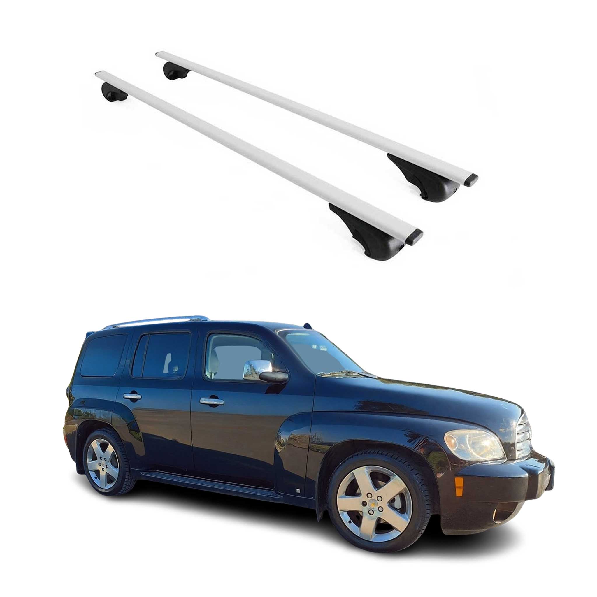 Omac Dachträger Querträger Für Chevrolet Hhr 2006-2011 – Abschließbar – Max. 75 Kg – 2 Stangen Stahl Silber