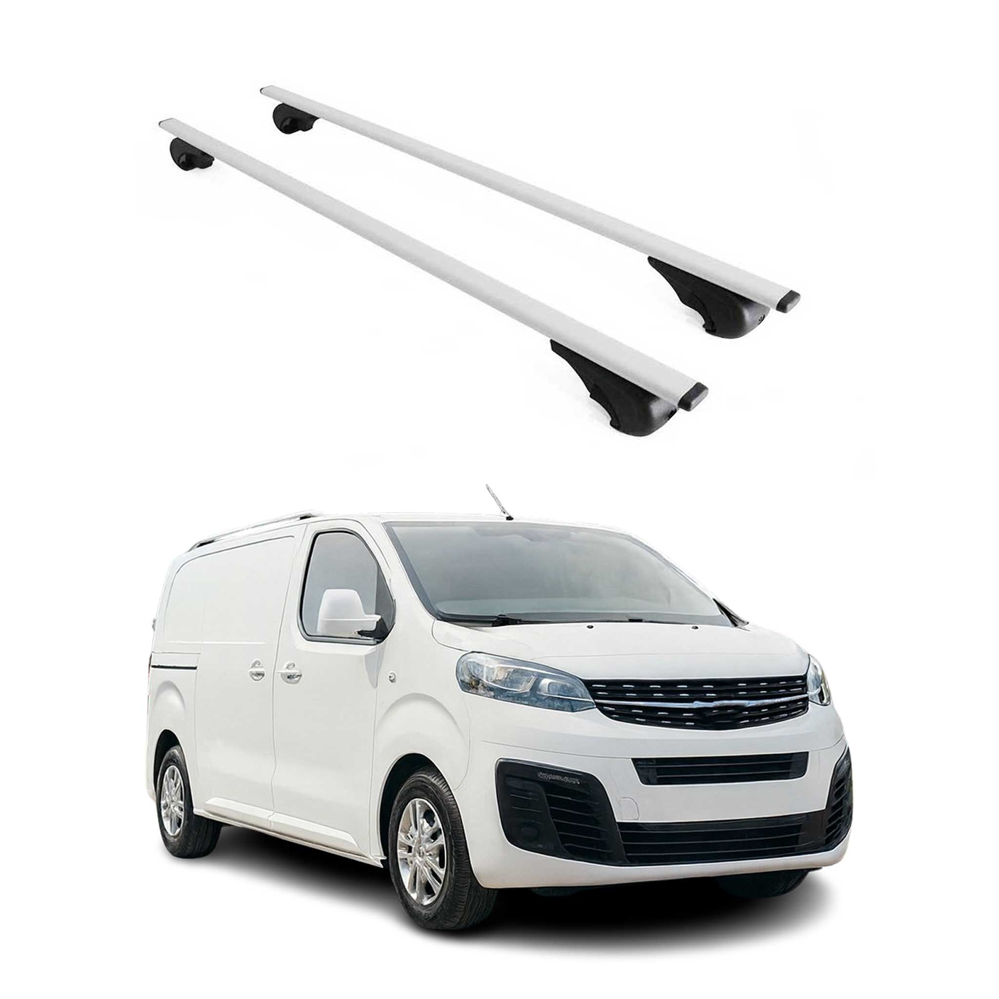 Omac Dachträger Querträger Für Opel Zafira Life 2019-2026 – Abschließbar – Max. 75 Kg – 2 Stangen Stahl Silber