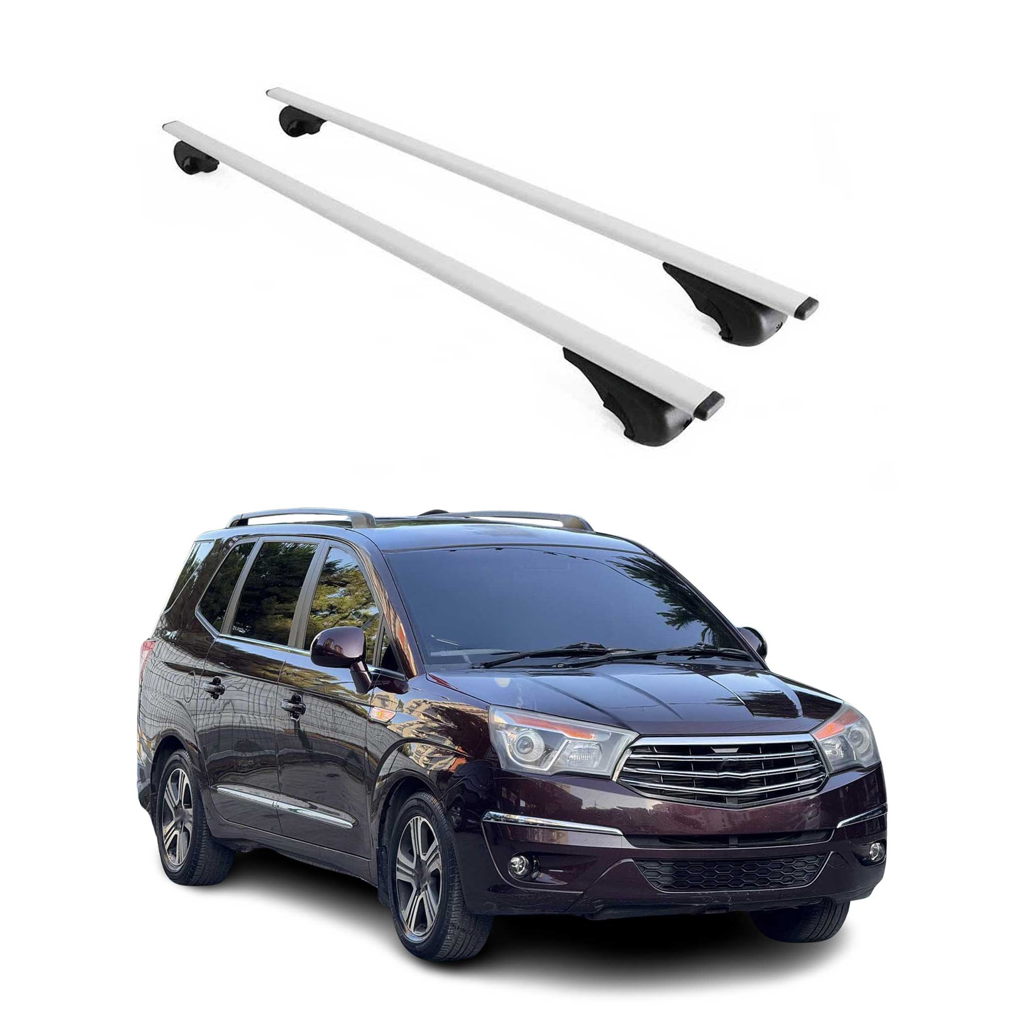 Omac Dachträger Querträger Für Ssangyong Rodius Ii 2012-2019 – Abschließbar – Max. 75 Kg – 2 Stangen Stahl Silber