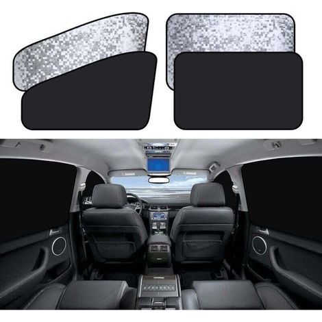 Ortviai Magnetische Auto-sonnenblenden, Uv- Und Hitzeschutz Für Seitenfenster – 4 Stück