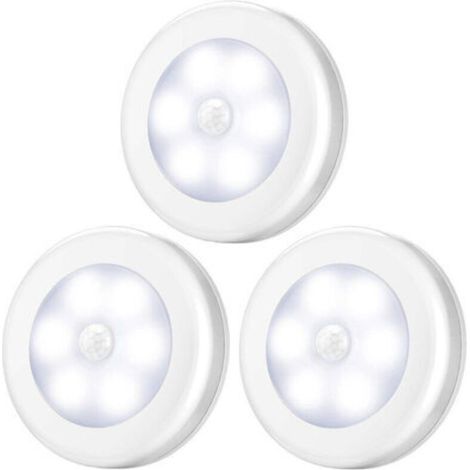Kabellose Led-leuchte Mit Bewegungsmelder Für Kleiderschrank, Treppenhaus, Flur, Küche, Schlafzimmer (3 Stück) (weißes Gehäuse (weißes Licht))