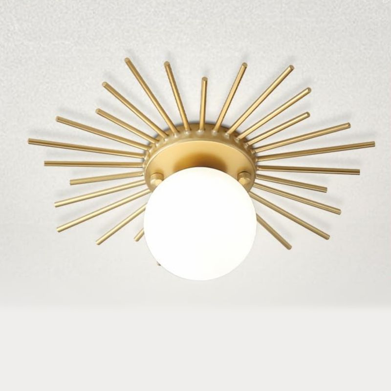 Moderne Led-deckenleuchte, Metall-deckenleuchte, Nordische Kristall-deckenleuchte, Für Flure (35 Cm, Warmes Licht)