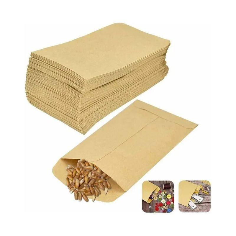 Kraftpapiertüten, 150er-packung, Kleine Lebensmittelechte Papiertüten, Geschenktüten Zum Aufbewahren Kleiner Gegenstände (6 X 10 Cm)