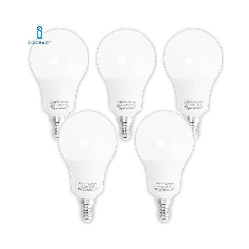 Led-lampen E14 9w 6400k Kaltweiß A+ A60 A5 5 Stück