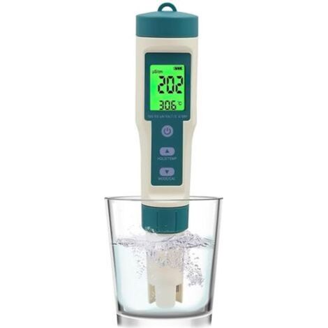 Elektronisches 8-in-1-ph-meter: Misst Ph-wert, Tds, Salzgehalt, Elektrische Leitfähigkeit, Redoxpotenzial Und Temperatur. Für Schwimmbäder, Aquarien Und Hydrokultursysteme.