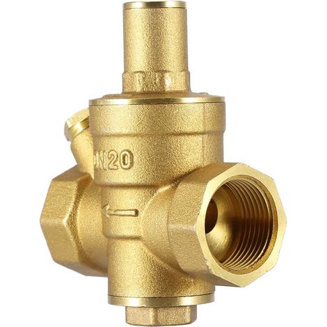 Druckminderventil Aus Messing Dn20, 6-fach, Einstellbar, Langlebiger Wasserdruckminderer Aus Messing + Metrischer Kanal (1,6 Mpa)