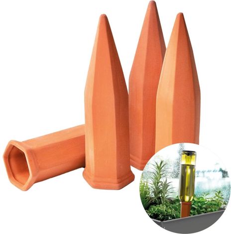 4er-set Bewässerungssysteme Für Balkone Und Topfpflanzen: Tongießkegel, Geeignet Für Weinflaschen Wasserspender Für Topfpflanzen