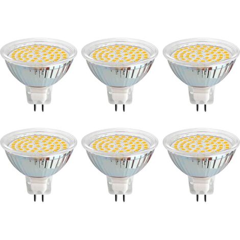 Gu5.3 Led-lampe 12v 3w Warmweiß 3000k, Ø50mm, Entspricht Gu5.3 30w, 300lm, Ac/dc 12v Mr16 Gu5.3 Einbau-led-strahler Für Den Außenbereich (garten/eingang/terrasse), Nicht Dimmbar, 6er-pack [energieklas