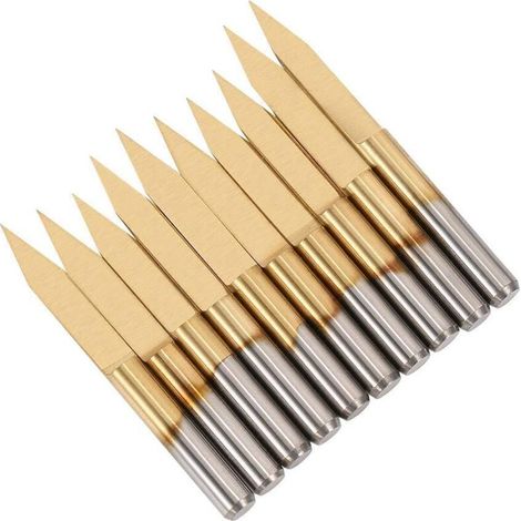 10 Titanbohrer – Präzisions-cnc-bearbeitung – Schaftdurchmesser: 3,175 Mm / 0,125 Zoll – Für Fräsmaschinen 1,0–3,0 Mm
