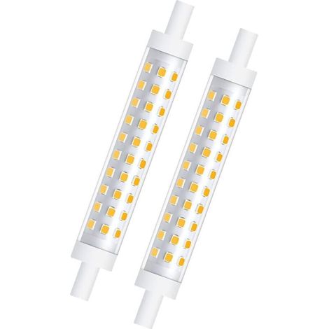 2 Stück 10w R7s 118mm Dimmbare Led-lampe Warmweiß 3000k 100w Halogenäquivalent Linearer Doppelsockel-reflektor-flutlichtstrahler [energieklasse A++]