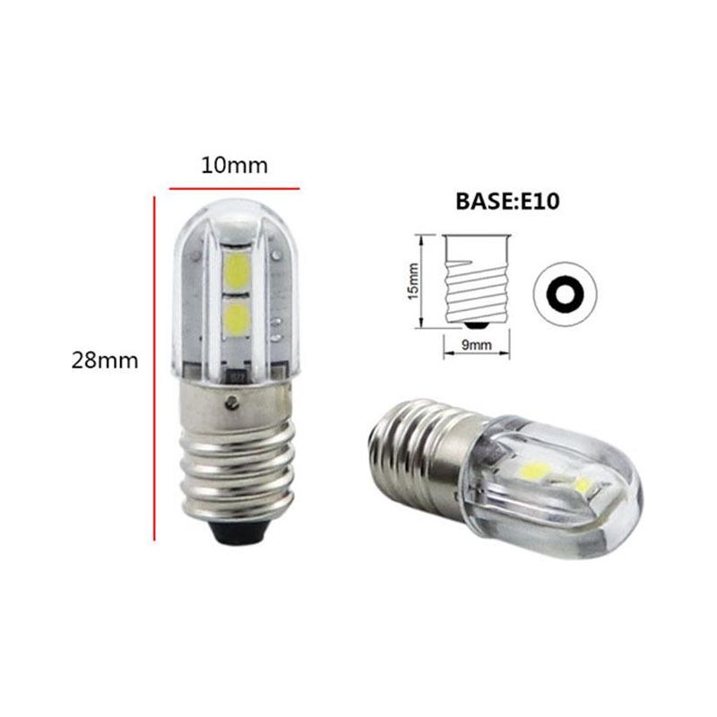 E10 220v/230v Ac Energiespar-led-lampe, 8-mm-led-anzeige, 3030 4 Smd-schraubsockel, Verbesserte Led-chipsatz-beleuchtung, Warmweiß