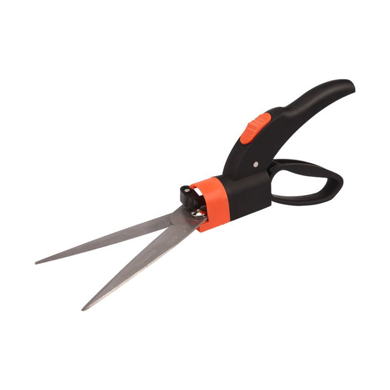 Grasschere, Rotierende Klingen, Servo-system-antiblockiermechanismus, Länge: 34,4 Cm, Stahlklingen/kunststoffgriffe, Schwarz/orange