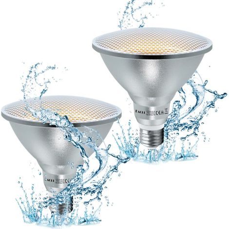 E27 Par38 Led-lampe, Warmweiß, 18 W, Entspricht 120 W Glüh-/halogenlampe, 2er-pack. 2000 Lumen, 3000 K, Nicht Dimmbar, 60° Abstrahlwinkel, Flimmerfreies Licht, Reflektorlampe [energieklasse
