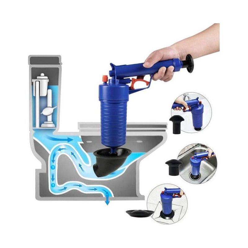 Wc-reiniger Mit Druckpumpe, Hochdruckkolben Für Badewanne/toilette/waschbecken/fußboden