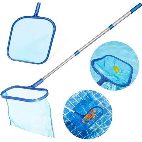 Garten- Und Poolbodenskimmer-set Für Schwimmbecken Mit Teleskopierbarem Aluminiumgriff, Poolskimmernetz