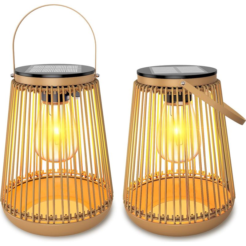 Set Mit 2 Wasserdichten, Hängenden Solar-gartenleuchten Aus Metall, Dekoration Für Terrasse, Garten, Veranda, Rasen, Hof, Geschenk Für Mutter, Ehefrau, Oma, Ehepartner [energieklasse A+++]
