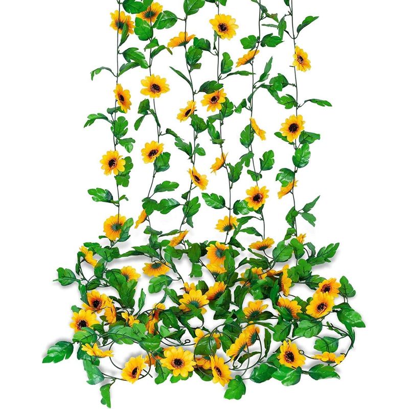 Künstliche Sonnenblumengirlanden, Dekorative Kunstblumen, Künstliche Blumengirlande, Künstliche Hochzeitsblumen