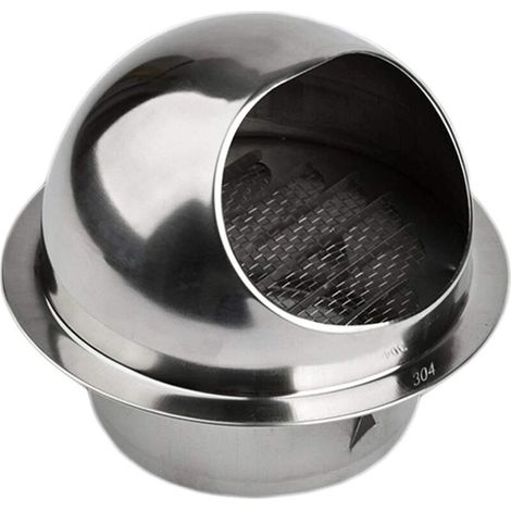 Lüftungsgitter, 4" Rundes Wand-dunstabzugshauben-abluftgitter Aus Edelstahl 304 (ø100mm)