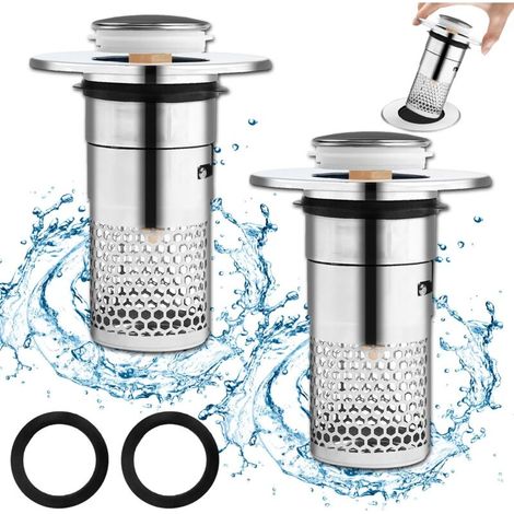 2 Stück Waschbeckenstöpsel, Universal-badewannenstöpsel, Pop-up-waschbeckenstöpsel, Küchenspülenstöpsel Für Waschbecken, Badewanne, Küche Und Bad.