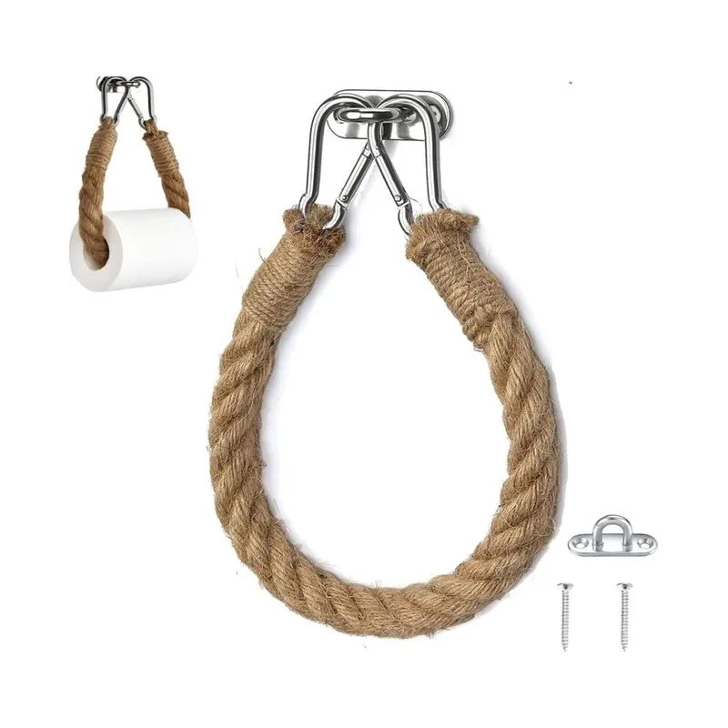 Wandmontierter Toilettenpapierhalter Aus Hanfseil, Toilettenpapierspender, Toilettenpapierhalter Für Die Küche