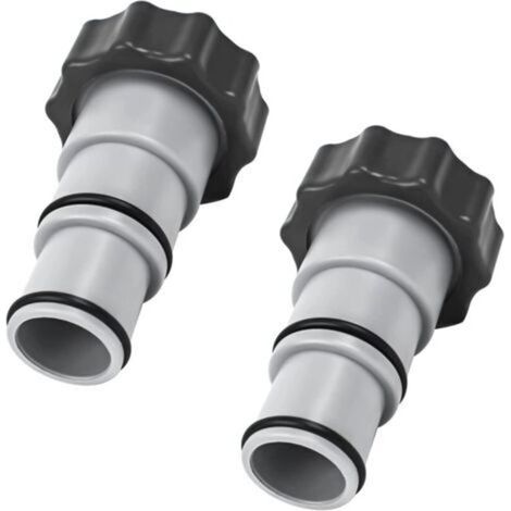 Intex Ersatzschlauchadapter Für Pumpen Mit Gewinde – Für 1,5- Und 1,25-zoll-schläuche – Serie A 25077rp 8 Grau 2er-pack