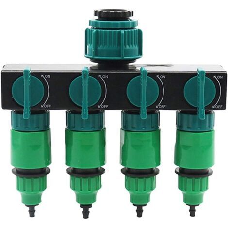 4-wege-wasserhahnverteiler Mit Schnellkupplungen, 1 3/4" Auf 1/2" Gartenschlauchadapter (typ 1)
