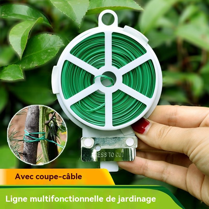 Ummantelter Gartenbindedraht, Starker Bindedraht, Metalldraht Für Rosen Und Kletterpflanzen, Befestigungs- Und Aufbewahrungshilfe, Ca. 200 M Pro Rolle