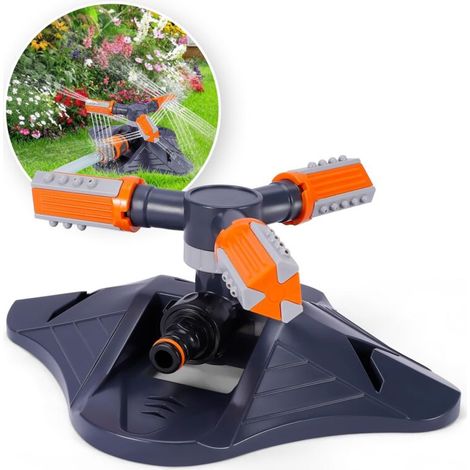 Gartensprenger, Automatischer 3-arm-rasensprenger Mit 360-grad-drehung, Bewässerungssystem Mit 36 Düsen, Bewässerung Für Rasen Und Gärten