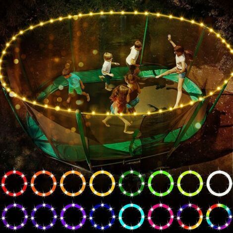 Led-trampolinbeleuchtung, Ferngesteuerte Led-trampolinbeleuchtung, 16 Wählbare Farben, Wasserdicht, Superhell Für Nächtliches Spielen Im Freien, Tolles Geschenk