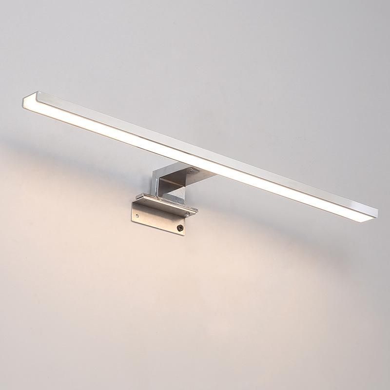 Led-badezimmerspiegelleuchte, 40 Cm, 7 W, 230 V, Kaltweiß 6000 K, Schlanke Leuchte Mit Klemme, Für Spiegel