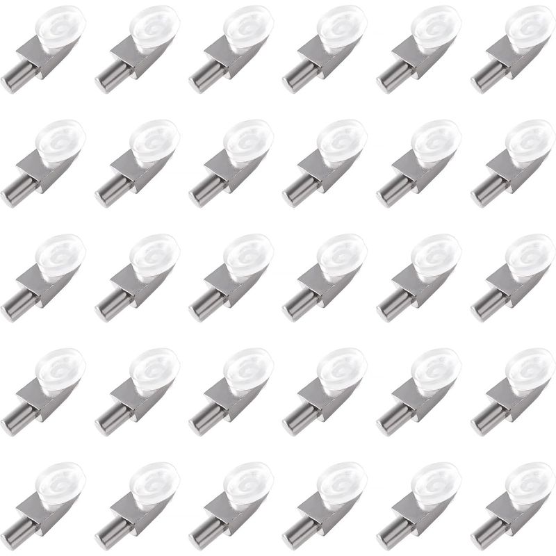 30 Stück 5 Mm Regalstifte, Regalstützstifte Mit Saugnäpfen, Für Küchenschränke Und Bücherregale