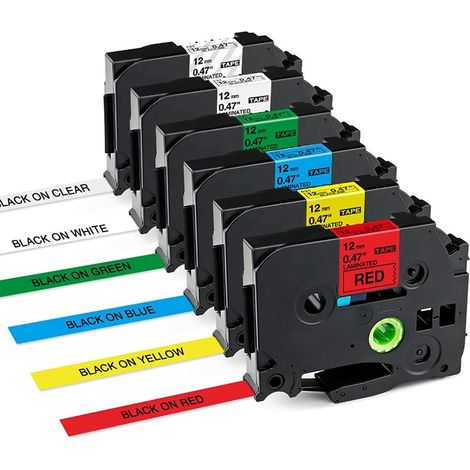 Kompatible Bandkassette Für Brother P-touch Tze-231, Tze-131, Tze-431, Tze-531, Tze-631, Tze-731, Tze Tz-band, 12 Mm Nachfüllpackung Für P-touch 1000, Pt, H100lb, H107, H110, E100, 1005, 1250 Etikette