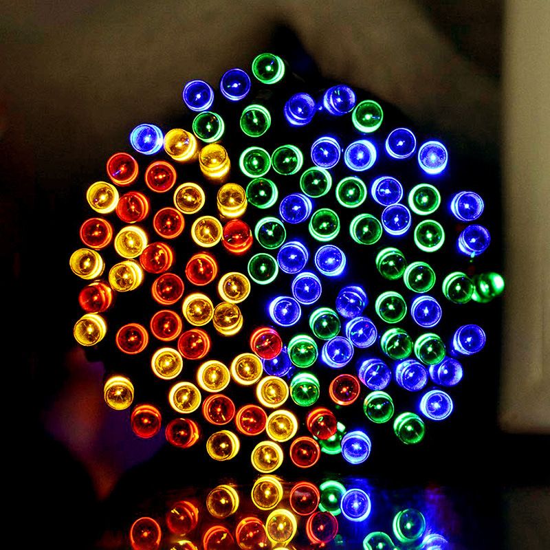30 M Lichterkette, 200 Leds, 8 Beleuchtungsmodi, Ideal Für Garten, Pavillon, Terrasse, Hof, Außenzaundekoration, Niedervolt-modell, 300 Leds, 8 Funktionen (mehrfarbig)