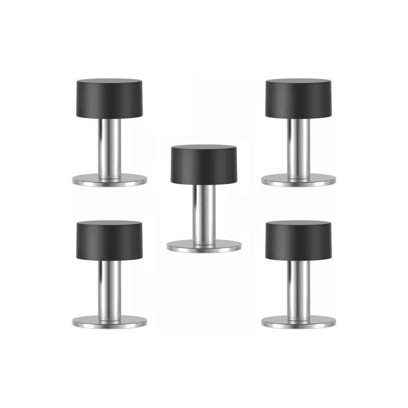 Stück Selbstklebende Türstopper Aus Edelstahl Mit Stoßdämpfendem Gummi (60 Mm)