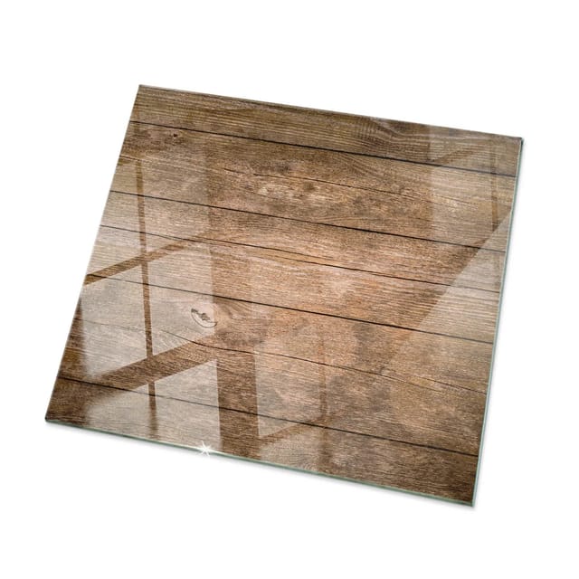Tulup Tischplatte Der Aufbau von Holzbrettern Glastischplatte 60x60 cm Braun Tischplatte Tischplatte Rechteckig Tischplatte aus Glas