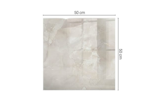 Tulup Tischplatte Marmor-Texturmuster Gartentischplatte 50x50 cm Cremig Tischplatte Quadratische Tischplatte Couchtisch Platte