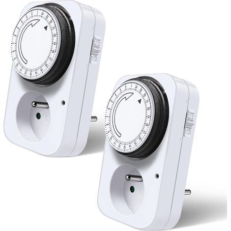 Extrastar Mecaprog Mechanischer Programmierer Für Innensteckdosen, 3500 W, 15-minuten-intervalltimer, Weiß