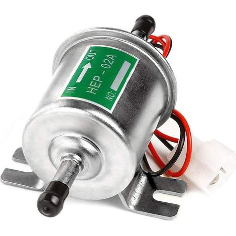 12v Universal-elektro-benzinpumpe Druckgas Diesel Inline Niederdruck-metallpumpenmodul Inline-schraubbefestigungsdraht Für Benzin Und Diesel Hep-02a (silber)