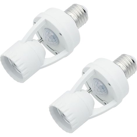 2er-pack E27 60w Bewegungsmelder-glühbirnenfassungen Mit Bewegungsmelder