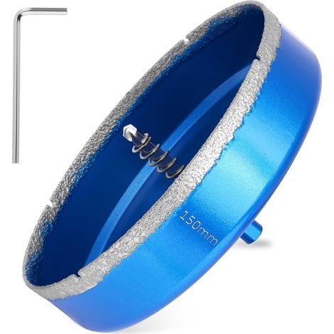 150-mm-diamantlochsäge Mit Zentrierbohrer, Diamantlochschneider, Geeignet Zum Schneiden Von Glas, Fliesen, Porzellan, Keramik Und Marmor.