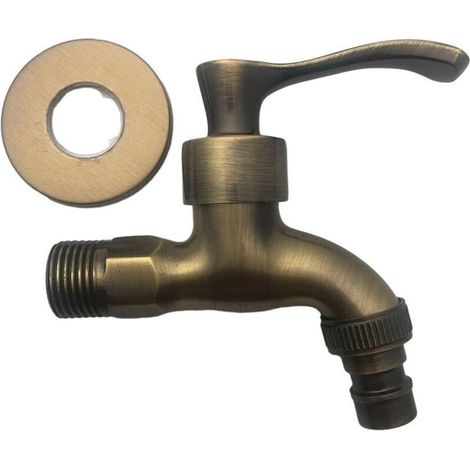 Dekorative Gartenarmatur Aus Bronzefarbenem, Antikem Messing Und Zinklegierung, Einstufige Waschwasserarmatur