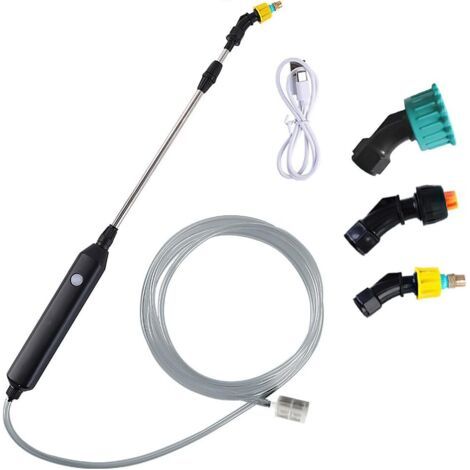 Elektrisches Sprühgerät, Schwarze Standardausführung, 3 Sprühköpfe, 3 M Saugschlauch