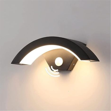Sicherheitsleuchte Mit Integriertem Led-bewegungsmelder, Pir-außenwandleuchte, Moderne Wetterfeste Wandleuchten Für Veranda, Garten Und Eingangsbereich.