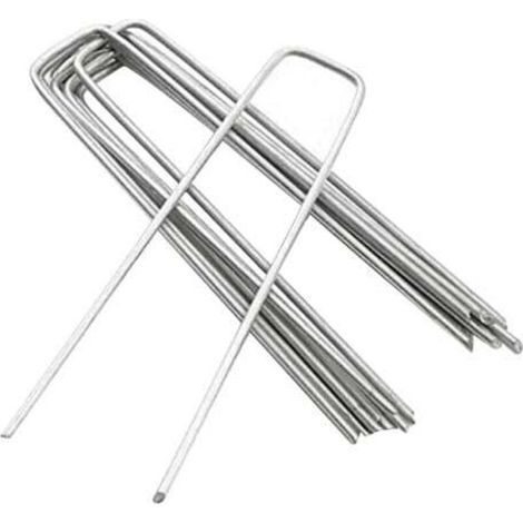 Trampolin-verankerungsset, U-förmige Zeltanker, Bodenanker, Gartentrampolinheringe, Metall-erdanker/heringe, 15 Cm, 25 Stück