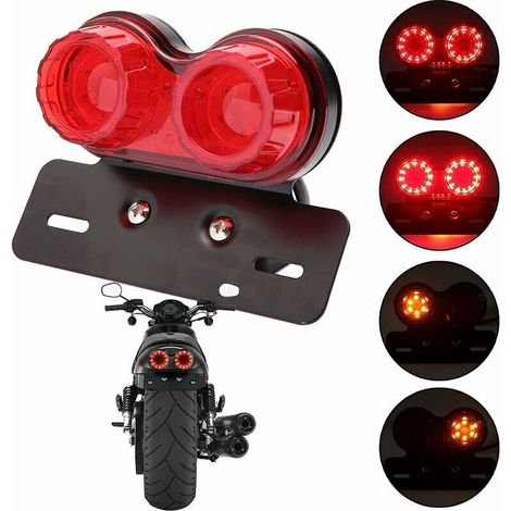 Green Mobility – Led-motorrad-rücklicht Mit Blinkfunktion, Motorrad-bremslicht Für Straßenmotorräder Und Cruiser.