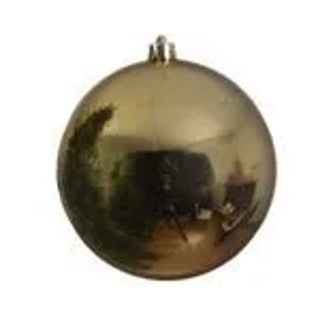 Kaemingk Weihnachtsbaumkugeln Bruchfest 20 cm 1 Stueck HellGold Glanz